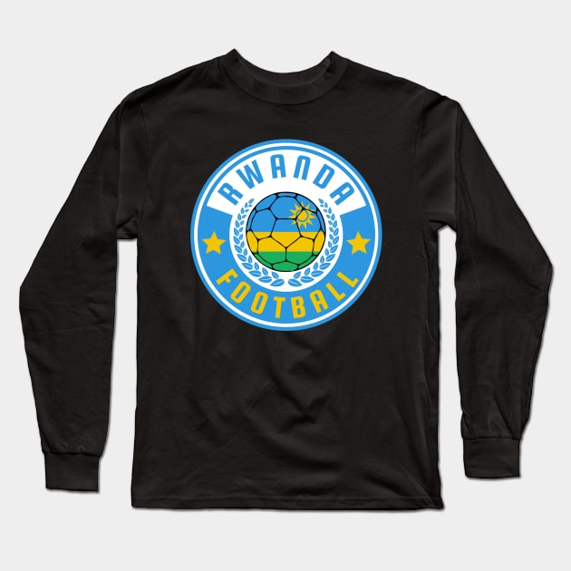 Rwanda Football Long Sleeve T-Shirt by footballomatic